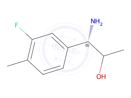 Chemical structure of (1S)-1-amino-1-(3-fluoro-4-methylphenyl)propan-2-ol