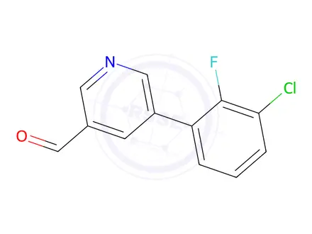 Chemical structure of 5-(3-Chloro-2-fluorophenyl)nicotinaldehyde