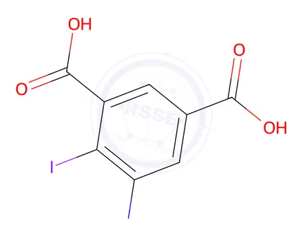 Chemical structure of 5-Amino-4-iodoisophthalic Acid