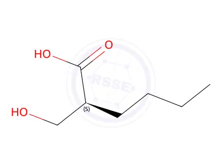 Chemical structure of (S)-2-Hydroxymethyl-hexanoic acid