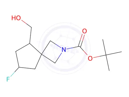 Chemical structure of Tert-butyl 7-fluoro-5-(hydroxymethyl)-2-azaspiro[3.4]Octane-2-carboxylate