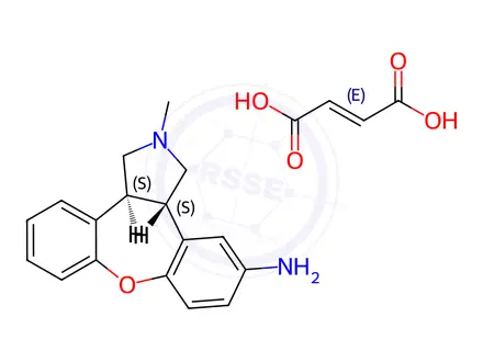 Chemical structure of Asenapine Pyrrole Fumarate