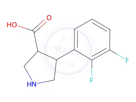 Chemical structure of 4-(2,3-Difluorophenyl)pyrrolidine-3-carboxylic acid