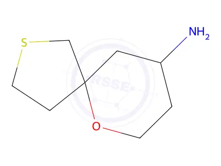 Chemical structure of 6-oxa-2-thiaspiro[4.5]decan-9-amine