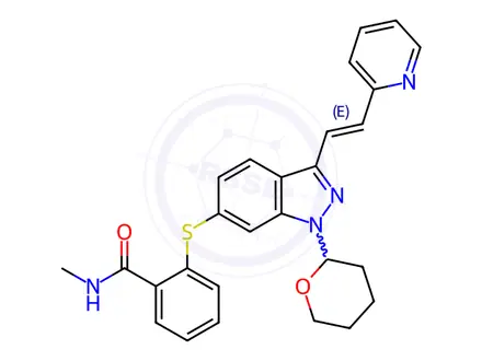 Chemical structure of Axitinib Tetrahydro-2H-pyran