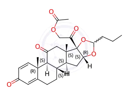 Chemical structure of Budesonide Impurity 173