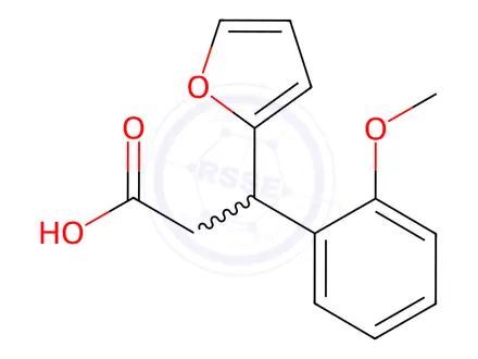 Chemical structure of 3-Furan-2-yl-3-(2-methoxy-phenyl)-propionic acid