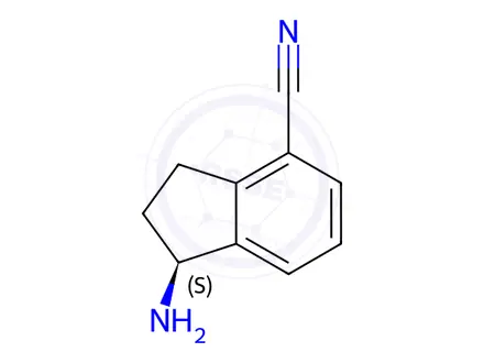 Chemical structure of (S)-1-Amino-2,3-dihydro-1H-indene-4-carbonitrile