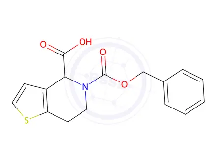 Chemical structure of 5-[(Benzyloxy)carbonyl]-4H,5H,6H,7H-thieno[3,2-c]pyridine-4-carboxylic acid
