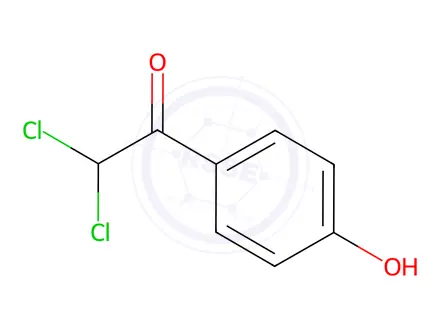 Chemical structure of Acetophenone, 2,2-dichloro-4-hydroxy-(7CI,8CI)