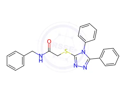 Chemical structure of n-Benzyl-2-((4,5-diphenyl-4h-1,2,4-triazol-3-yl)thio)acetamide