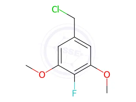 Chemical structure of Benzene, 5-(chloromethyl)-2-fluoro-1,3-dimethoxy-