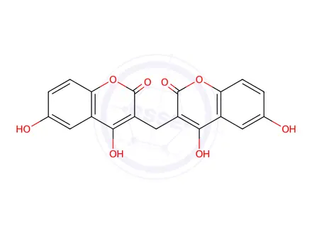 Chemical structure of 3,3'-methylenebis(4,6-dihydroxycoumarin)