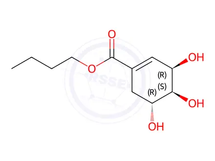 Chemical structure of (3R,4S,5R)-Butyl 3,4,5-Trihydroxycyclohex-1-enecarboxylate