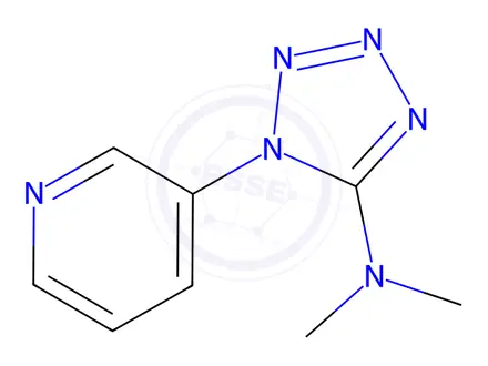 Chemical structure of N,N-dimethyl-1-(pyridin-3-yl)-1H-tetrazol-5-amine