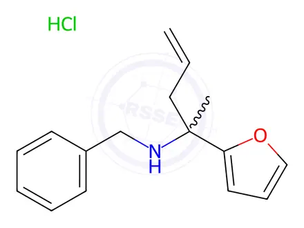 Chemical structure of BENZYL-(1-FURAN-2-YL-1-METHYL-BUT-3-ENYL)-AMINE