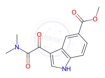Chemical structure of α,β-Dioxo-N-N-dimethyltryptamine 5-Carboxylic Acid Methyl Ester