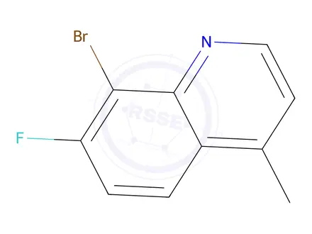 Chemical structure of 8-Bromo-7-fluoro-4-methylquinoline