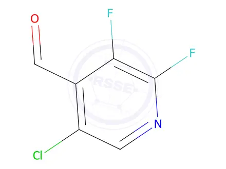 Chemical structure of 5-chloro-2,3-difluoroisonicotinaldehyde