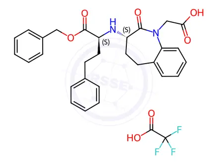 Chemical structure of Benazeprilat Benzyl Ester Analogue Trifluoroacetic Acid Salt