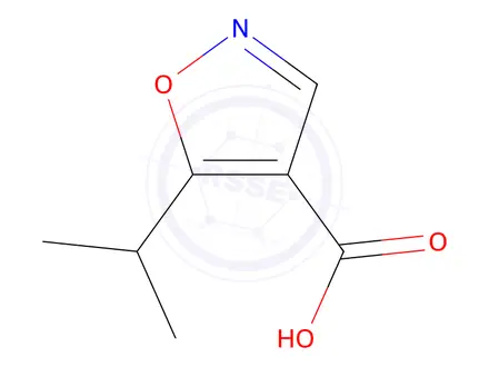 Chemical structure of 5-isopropylisoxazole-4-carboxylic acid 97%