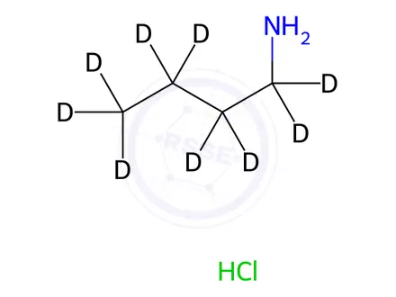 Chemical structure of n-Butyl-d9-amine HCl