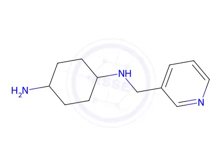 Chemical structure of trans1-N-(Pyridin-3-ylmethyl)cyclohexane-1,4-diamine