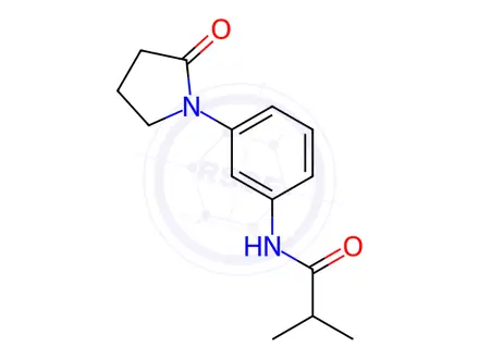 Chemical structure of N-(3-(2-Oxopyrrolidin-1-yl)phenyl)isobutyramide