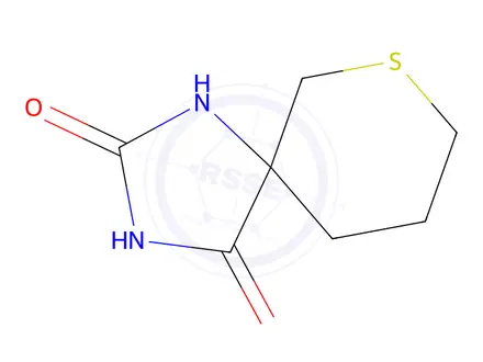 Chemical structure of 7-Thia-1,3-diazaspiro[4.5]decane-2,4-dione