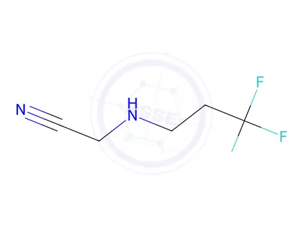 Chemical structure of 2-[(3,3,3-trifluoropropyl)amino]acetonitrile