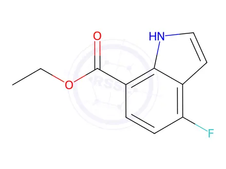 Chemical structure of Ethyl 4-fluoro-1H-indole-7-carboxylate