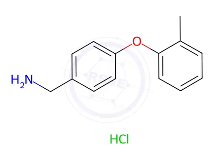 Chemical structure of 4-(2-Methylphenoxy)benzylamine Hydrochloride