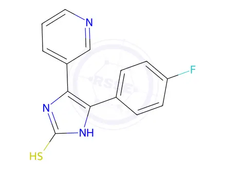 Chemical structure of 5-(4-Fluorophenyl)-4-(pyridin-3-yl)-1H-imidazole-2-thiol
