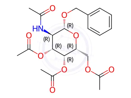 Chemical structure of Benzyl 2-acetamido-3,4,6-tri-O-acetyl-2-deoxy-β-D-galactopyranoside