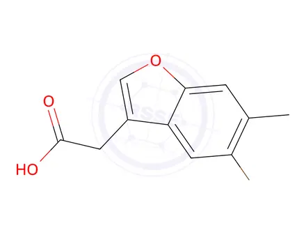 Chemical structure of 2-(5-Bromo-6-methylbenzofuran-3-yl)acetic acid