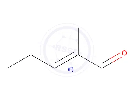 Chemical structure of Trans-2-Methyl-2-pentenal