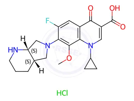 Chemical structure of Moxifloxacin hydrochloride