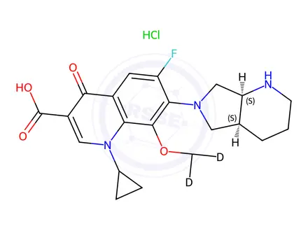 Chemical structure of Moxifloxacin-D3 Hydrochloride
