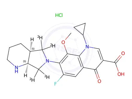 Chemical structure of rac cis Moxifloxacin-d4 Hydrochloride