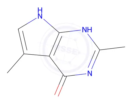 Chemical structure of 2,5-Dimethyl-1H-pyrrolo[2,3-d]pyrimidin-4(7H)-one