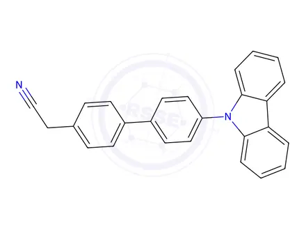 Chemical structure of [1,1'-Biphenyl]-4-acetonitrile, 4'-(9H-carbazol-9-yl)-
