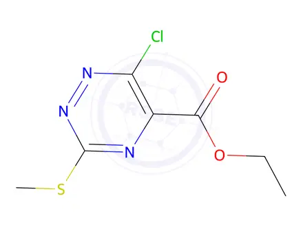 Chemical structure of Ethyl 6-Chloro-3-(methylthio)-1,2,4-triazine-5-carboxylate