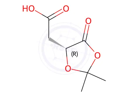 Chemical structure of [(4R)-2,2-Dimethyl-5-oxo-1,3-dioxolan-4-yl]acetic Acid