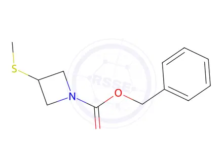 Chemical structure of Benzyl 3-(methylthio)azetidine-1-carboxylate