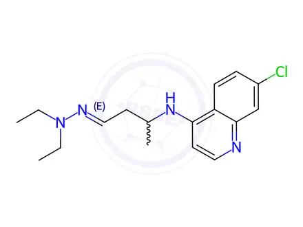 Chemical structure of 7-chloro-N-[4-(diethylhydrazinylidene)butan-2-yl]quinolin-4-amine