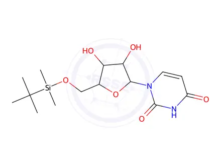 Chemical structure of 5'-O-tert-Butyldimethylsilyluridine