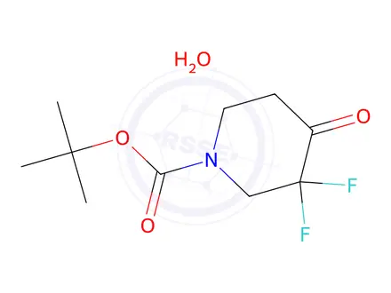 Chemical structure of 1-Boc-3,3-difluoropiperidin-4-one Hydrate