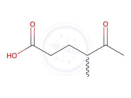 Chemical structure of 4-Methyl-5-Oxohexanoic Acid