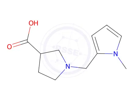Chemical structure of 1-[(1-methyl-1h-pyrrol-2-yl)methyl]pyrrolidine-3-carboxylic acid