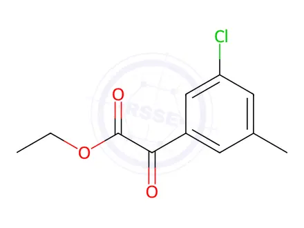Chemical structure of ethyl 2-(3-chloro-5-methylphenyl)-2-oxoacetate